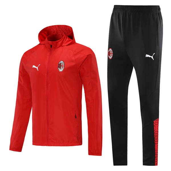 Rompevientos AC Milan Conjunto Completo 2021-2022 Rojo Negro